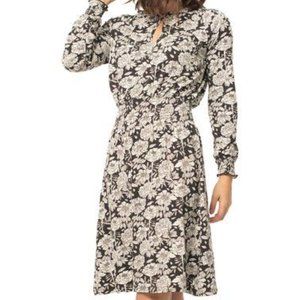 NWT Black floral keyhole dress